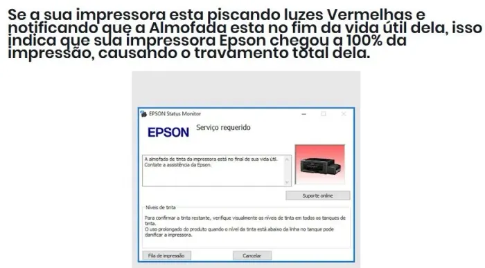 Troca de almofadada epson L3250