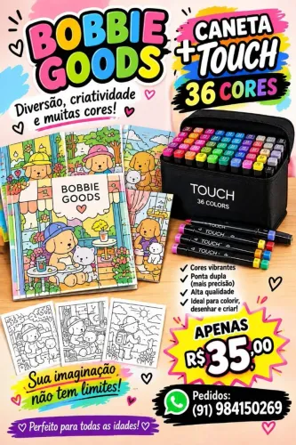 KIT BOBBIE GOODS + CANETA TOUCH 36 CORES