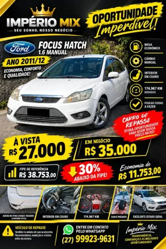 Ford Focus 1.6 S/se/se Plus Flex 8v/16v 5P 2012