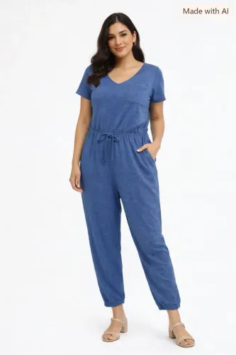 Macacão Feminino Azul Marinho M