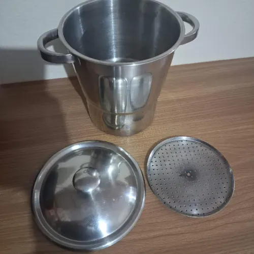 Cuscuzeira Brinox 16cm 2,6l Aço inox indução Panela para Cuscuz