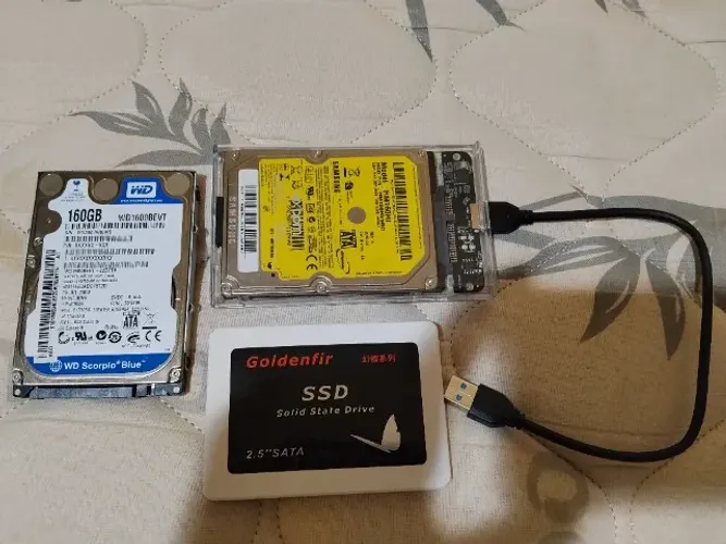 02 hd notebook 160gb e 01 SSD 120 gb