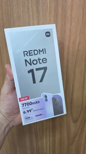 Note 17 - 256GB Bateria 7700 maH Xiaomi Novo Lacrado com um ano de Garantia e Brindes