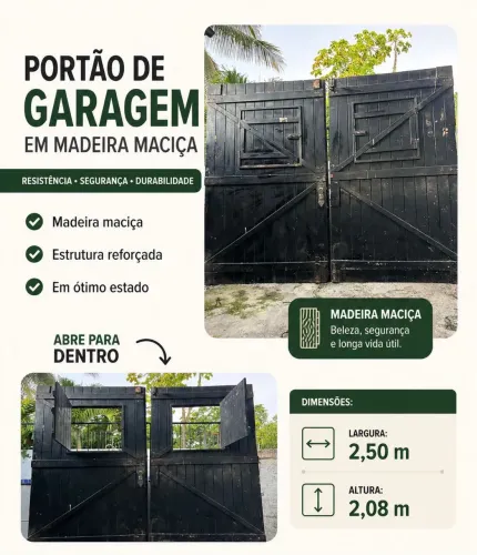 Portão de madeira maciça 
