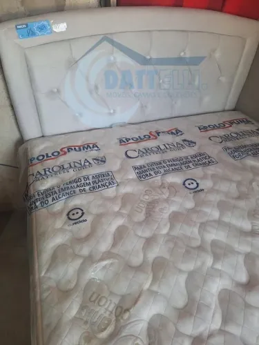 CABECEIRA CASAL SUEDE BEGE - PROMOÇÃO TROCA DE MOSTRUÁRIO