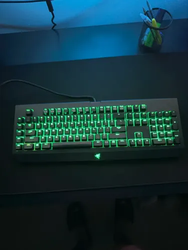 Teclado mecânico gamer Razer BlackWidow Chroma ? RGB, switches Razer Green