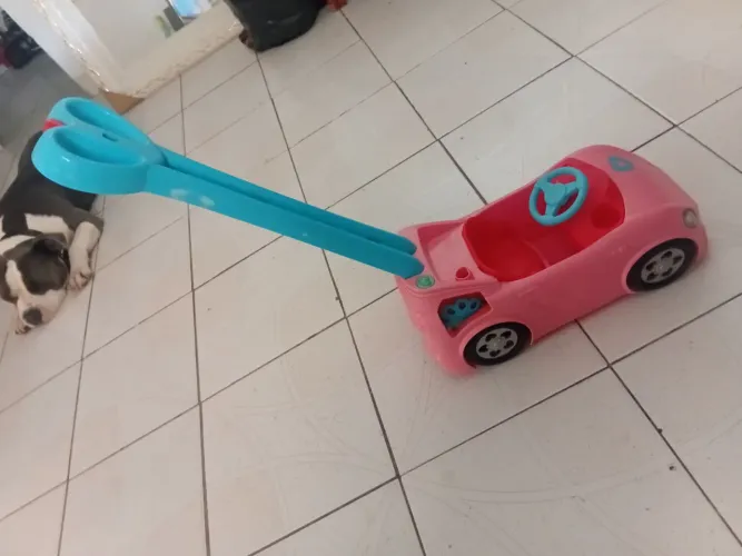 Carrinho little mommy solta bolhas de sabão e boneca sonho azul.