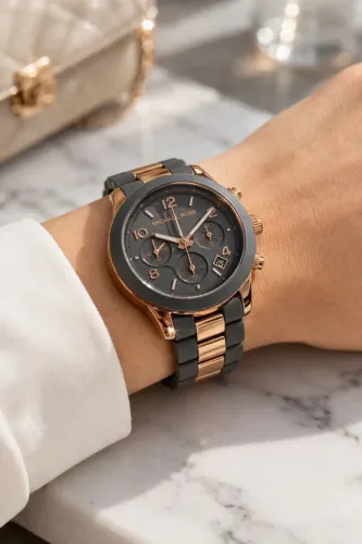 Relógio Michael Kors Ouro Rose e Cinza