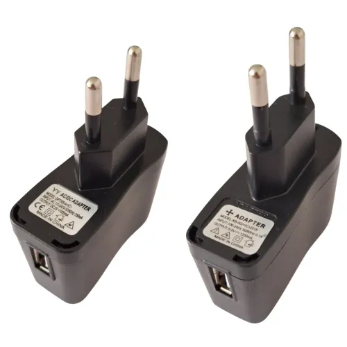 Kit 2 Carregador Tomada de parede USB 5V 1A Fonte Caixa De Som Relógio Câmera Segurança