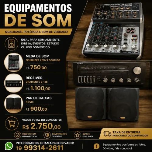 EQUIPAMENTOS DE SOM