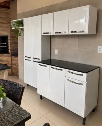 Armário De Cozinha Em Aço E Puxadores Em ABS (Entrega Imediata Produto Novo)