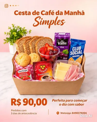 Cesta de café da manhã