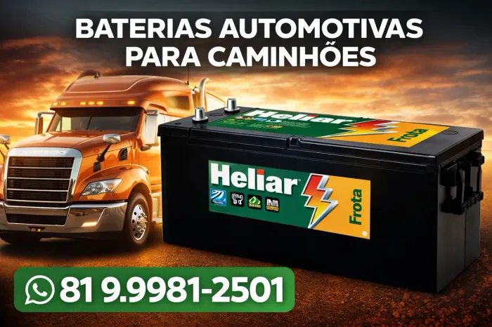 Bateria de caminhão Heliar - 24 meses de garantia- entrega rápida