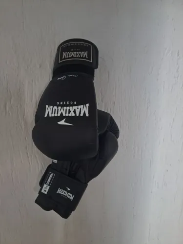 LUVA MAXIMUM PRETA JA COM BANDAGEM 