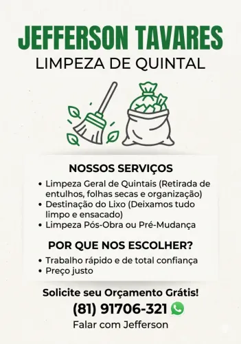 Limpeza de quintal 