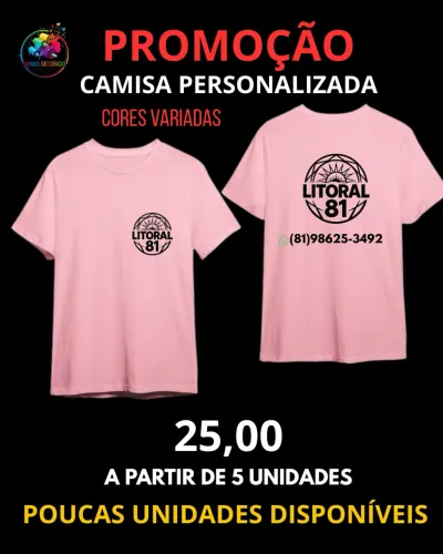 Camisa Personalizada R$ 25,00