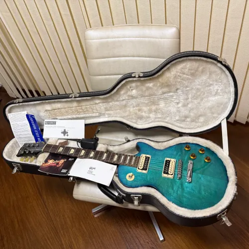 Guitarra Gibson Studio Deluxe III Carabien Blue - caps Gibson Classic 57+Gforce Tune!