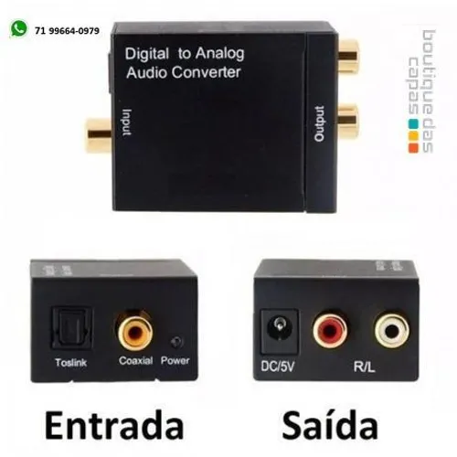Conversor Digital para Analogio Conversor Cabo Óptico Rca XT-5528