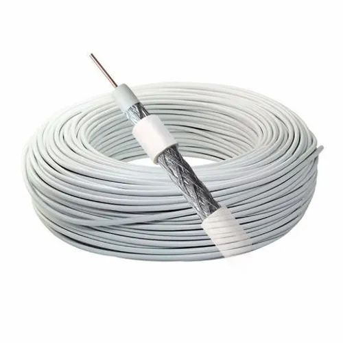Rolo Cabo coaxial RG6 100 Metros Antenas KU Digital Tv Aberta TV a Cabo CFTV