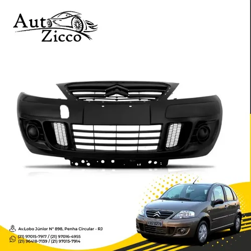 Parachoque Dianteiro Citroen C3 2009 à 2015 Sem Furo Milha