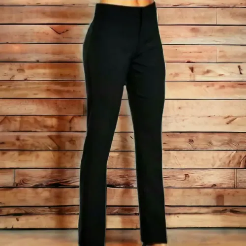 NOVA: Calça cintura alta em oxford 38