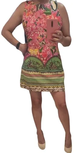 Vestido florido rosa FARM