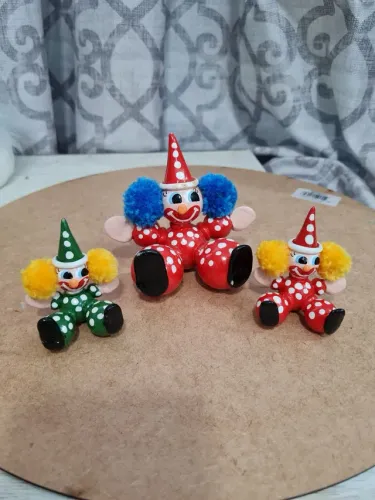 Trio palhaços decorativos