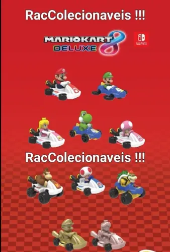 Bonecos Mario Kart 8 Deluxe -!! Coleção Macdonalds de 2024 . Produto novo .Valor Unidades