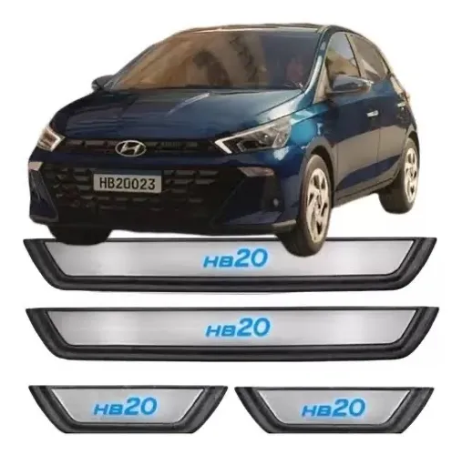 Jogo Kit Soleiras Led Hyundai Hb20