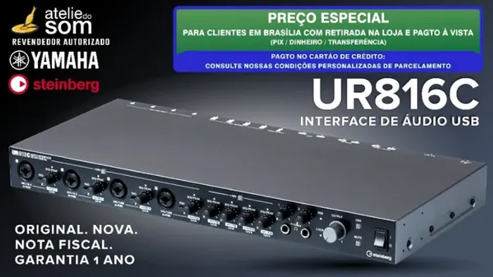 UR816C Yamaha Steinberg Interface de Áudio Original Nova Garantia 1 Ano