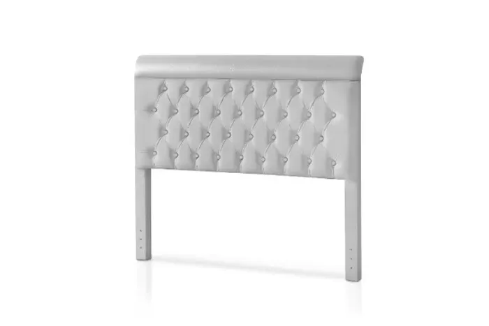 Cabeceira Casal Capri Corino Branco Até 12x - Frete Grátis