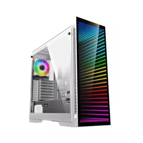 Gabinete Gamer Gamemax Infinity White *Fundo Infinito Led Rgb Controlável* - WZetta