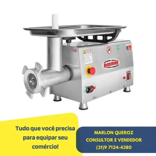 Moedor de Carne Bermar Frigorifico Boca 22 Inox
