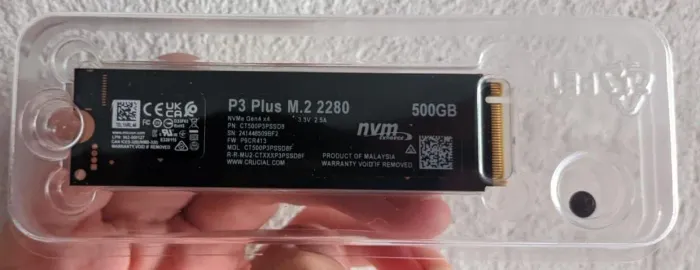 SSD M.2 NVMe CRUCIAL P3 PLUS 500GB