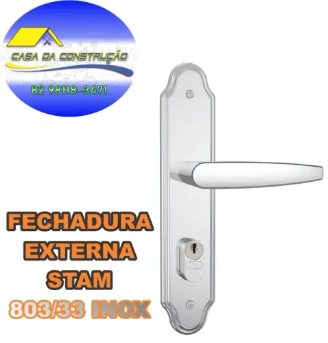 FECHADURA EXT 803/33 INOX STAM AL/ESP