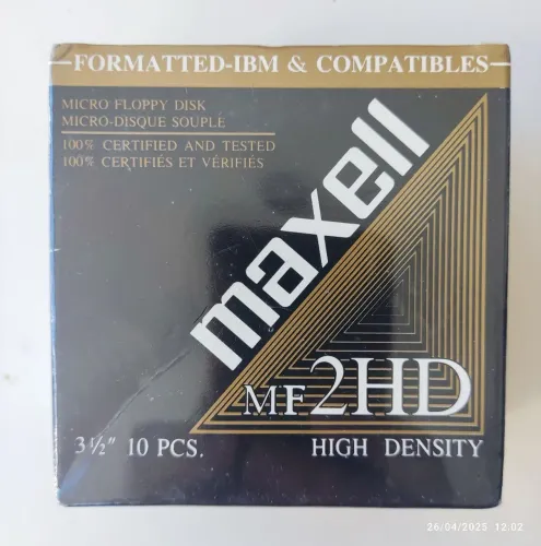 10 Disquetes 3.5'' Maxell MF2HD Alta Densidade