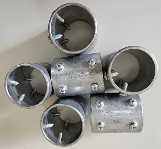 06 Conectores de Aço Galvanizado 1/2" - Tramontina