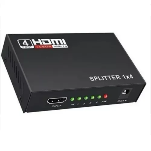 Splitter Hdmi 1x4 Portas 4k Full Hd 1.4 Hub Divisor De Sinal