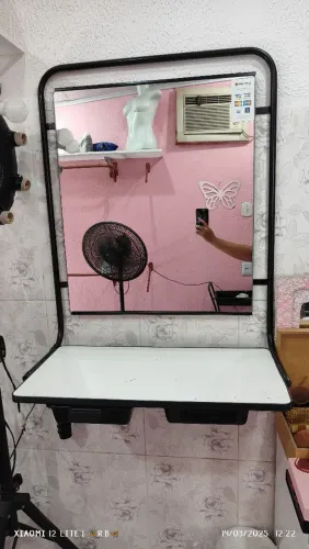 Espelho de Camarim para salão de beleza ,obs sem as gavetas pretas 