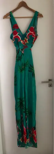 Macacão Longo Estampado Tropical