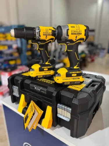 Combo Parafusadeira Furadeira + Chave de Impacto a Bateria 20v Profissional - Stanley