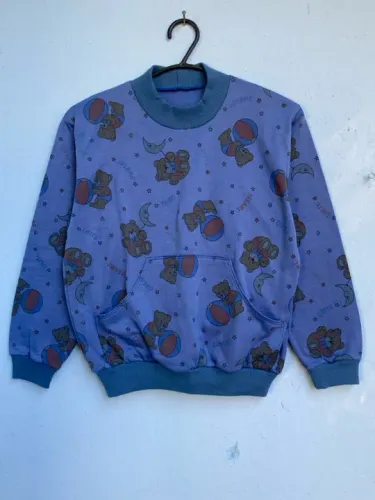 Conjunto de Moletom Infantil Azul Escuro, Tam 6 (Novo)