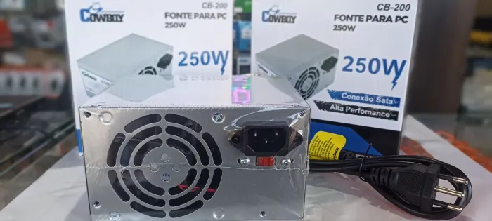 Fonte para Pc 250 conexão sata (Honestidade e Qualidade é na Distribuidora Jk Eletronicos)