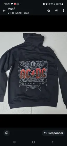 Moletom marca(Consulado do Rock)AC/DC Black Ice
