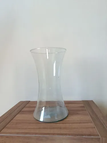 Vaso de vidro redondo liso.lindo