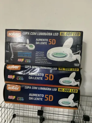 Lupa com Luminária LED HL-500 LED - 5D