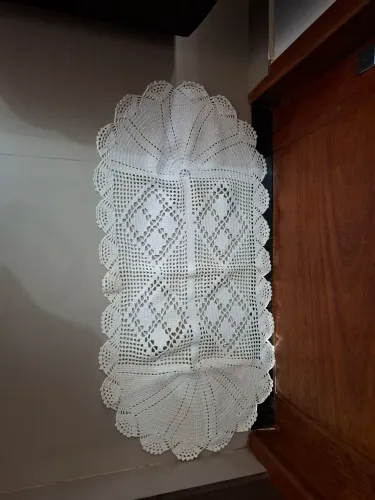 Tapete de crochê oval- Novo 