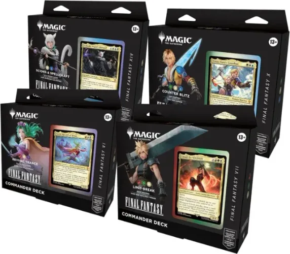 Kit 4 Decks Magic The Gathering Commander Final Fantasy em Ingles