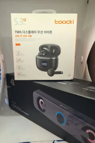 Fone de Ouvido TWS Toocki - Longa Duração+ Caixa pra PC notebook knup 
