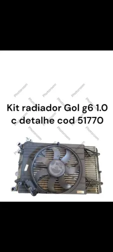 Kit radiador Gol g6 1.0 - c/ detalhe - cod 51770